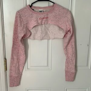 GYMSHARK COTTON SHRUG- pink purple- used great condition